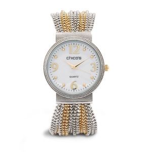 ❤️❤️Chico’s Mesh Watch with Opalescent Face